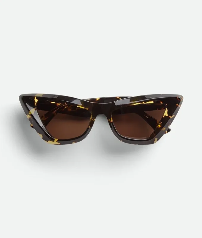 Angle Acetate Pointed Cat Eye Sunglasses