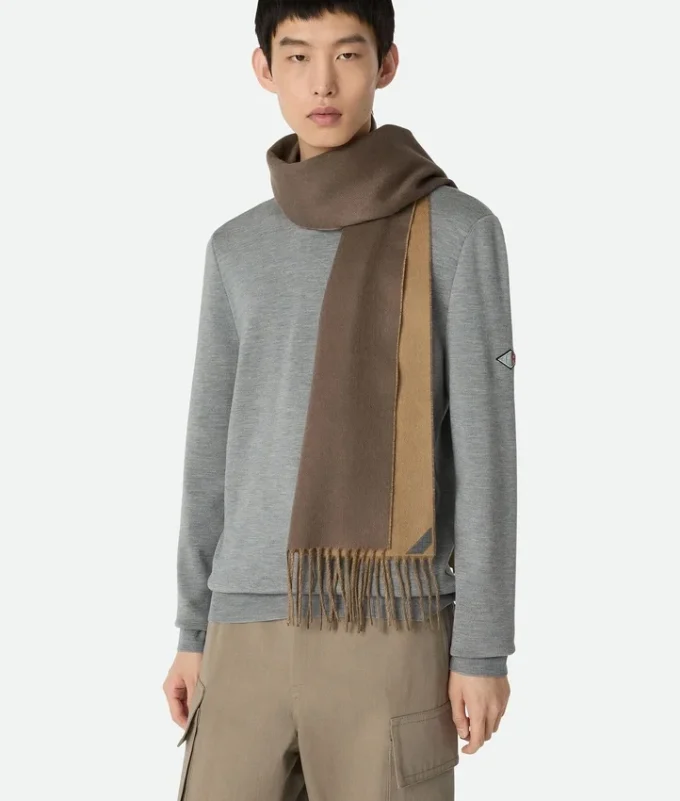 Bi-Color Cashmere Scarf