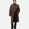 Bonded Leather Trench Coat