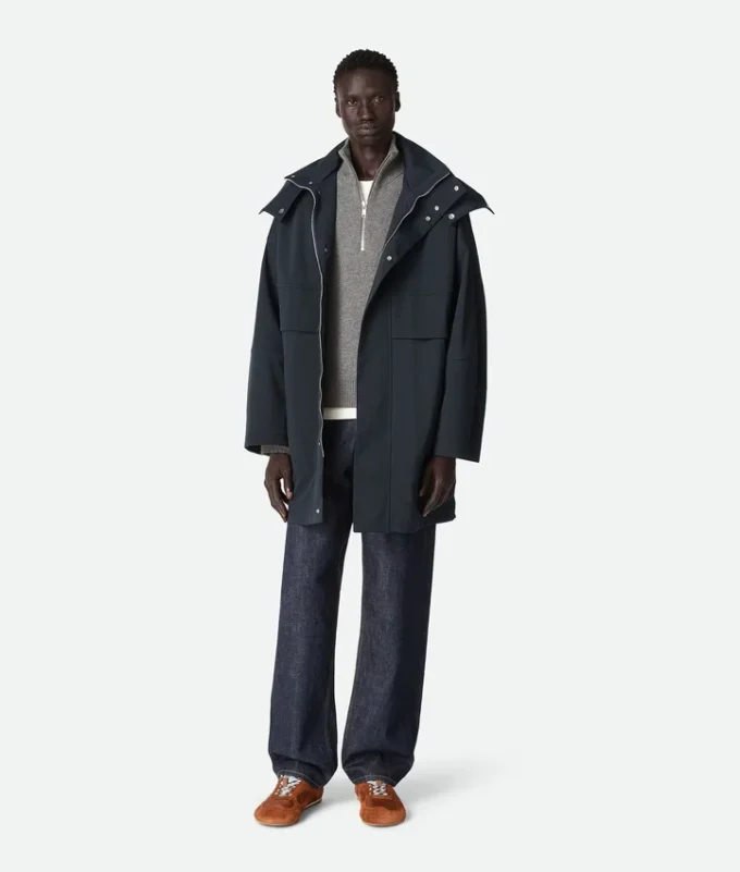 Bonded Tech Wool Hooded Parka