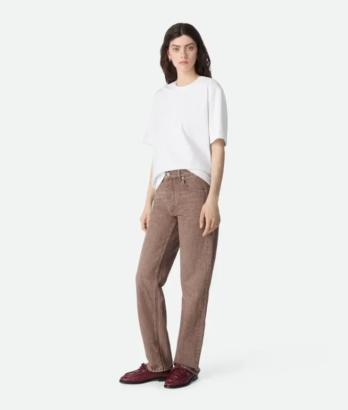 Brown Straight Jeans