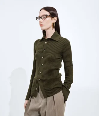 Cashmere and Silk Rib Shirt