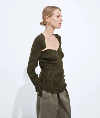 Cashmere and Silk Rib Sweater