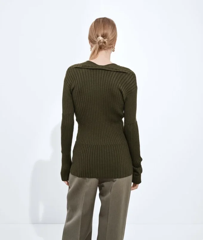 Cashmere and Silk Rib Sweater