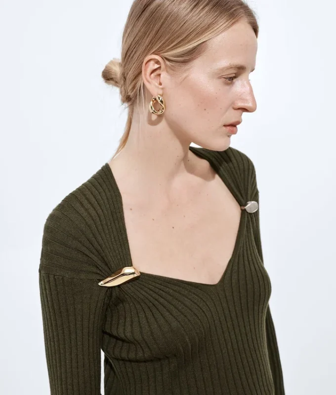 Cashmere and Silk Rib Sweater