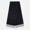 Cashmere Scarf with Leather Patch