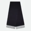 Cashmere Scarf with Leather Patch