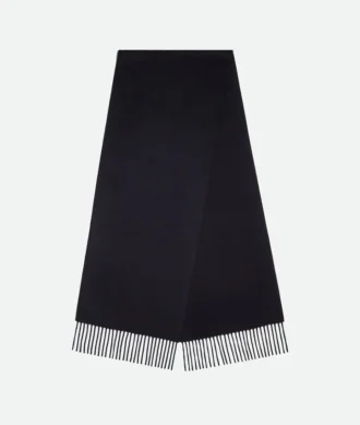 Cashmere Scarf with Leather Patch