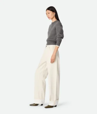 Colored Turned up Jeans