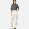 Colored Turned up Jeans