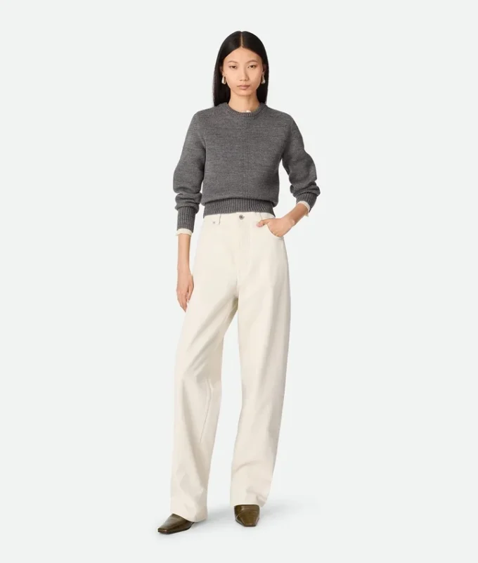 Colored Turned up Jeans