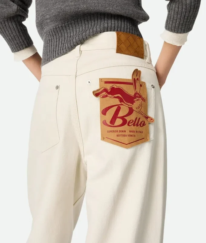 Colored Turned up Jeans