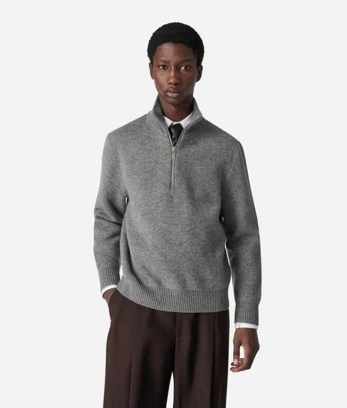 Compact Cashmere Zip up Jumper