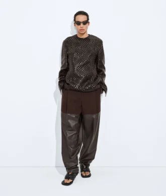 Scale Intreccio Leather Top