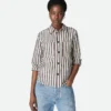 Cotton and Linen Stripe Shirt