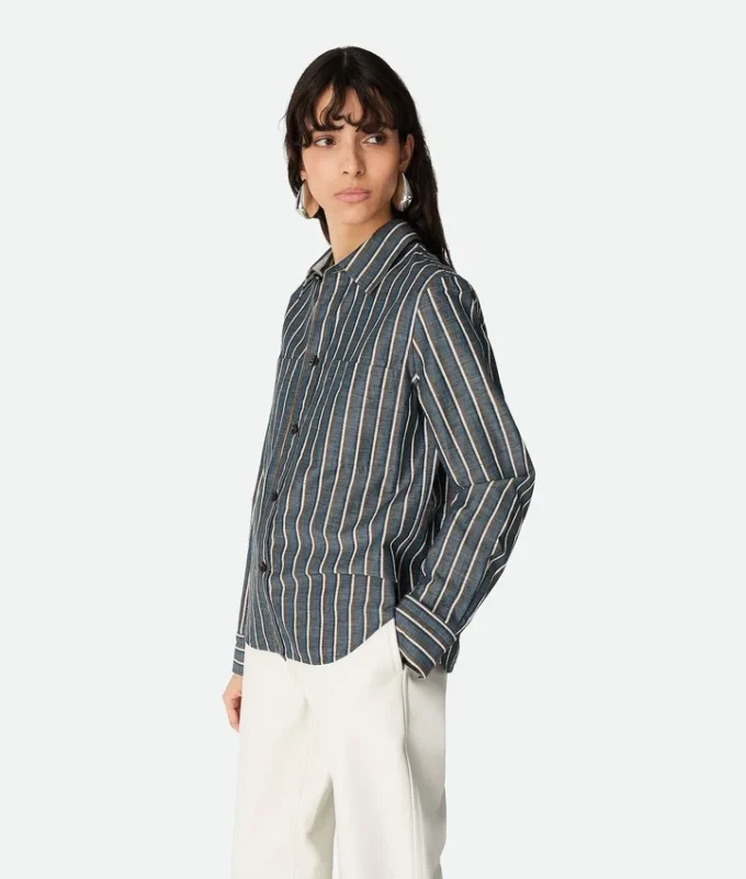 Cotton and Linen Stripe Shirt