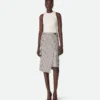 Cotton and Linen Stripe Skirt