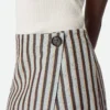 Cotton and Linen Stripe Skirt