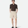 Cotton and Linen Twill Shorts