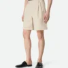 Cotton and Linen Twill Shorts