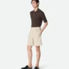 Cotton and Linen Twill Shorts