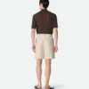 Cotton and Linen Twill Shorts