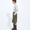 Cotton and Silk Crinkled Shorts