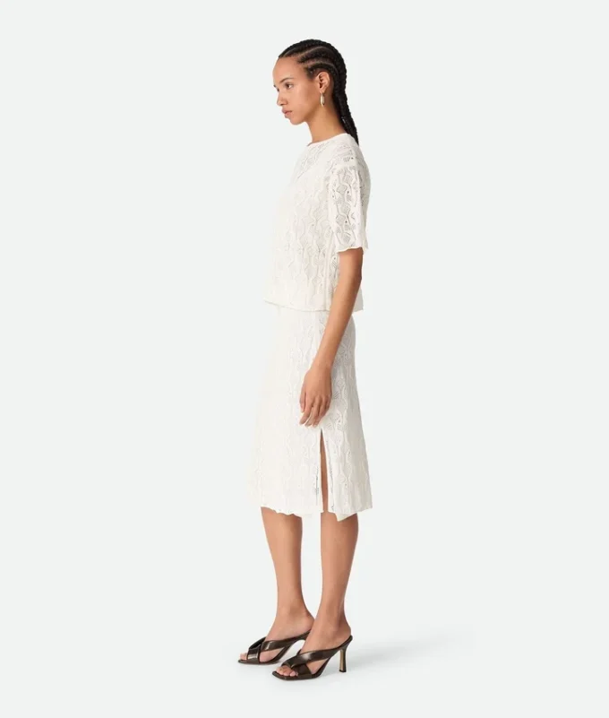 Cotton and Silk Fish Lace Skirt