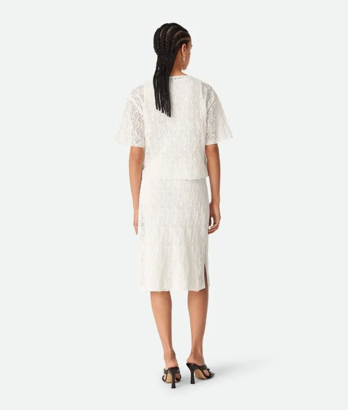 Cotton and Silk Fish Lace Skirt