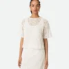 Cotton and Silk Fish Lace Top