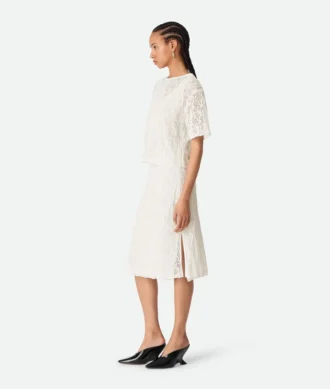 Cotton and Silk Fish Lace Top