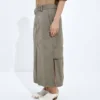 Cotton and Silk Gabardine Skirt