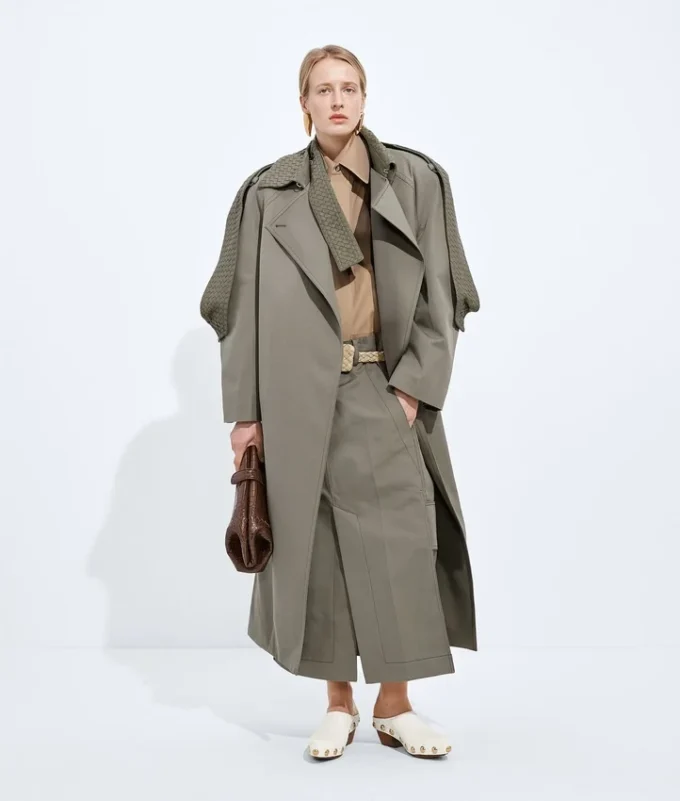 Cotton and Silk Gabardine Skirt