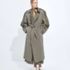 Cotton and Silk Gabardine Trench