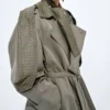 Cotton and Silk Gabardine Trench