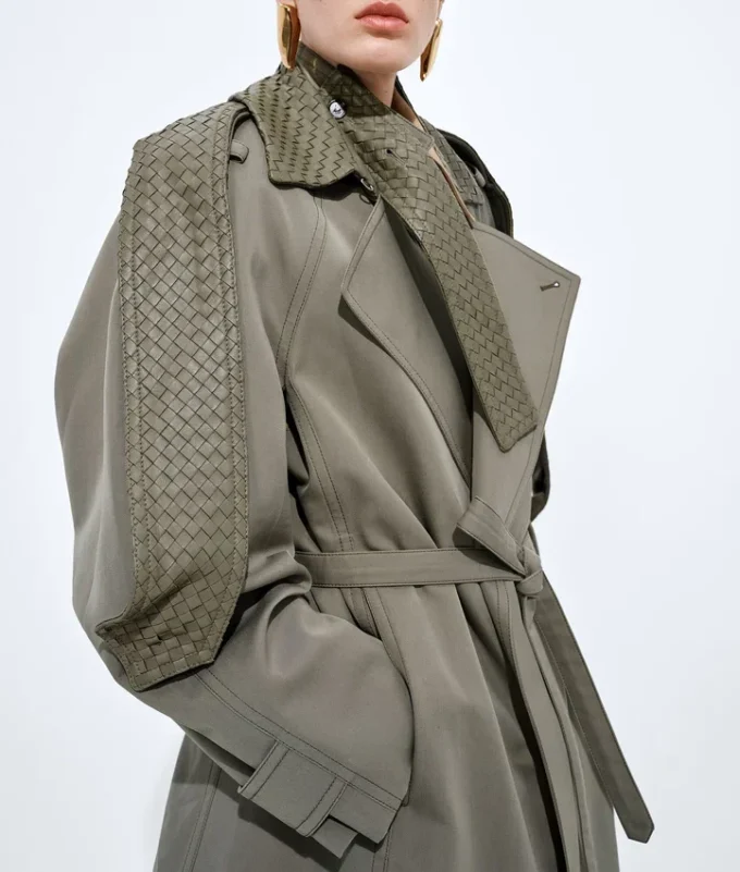 Cotton and Silk Gabardine Trench