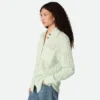 Cotton Crochet Knit Shirt