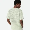 Cotton Crochet Knit T-Shirt