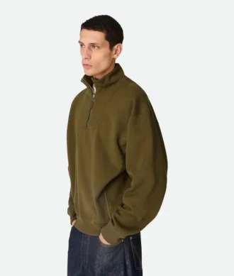 Cotton Fleece Zip Sweatshirt