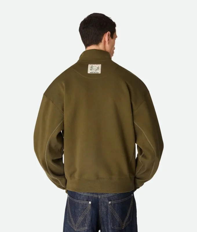 Cotton Fleece Zip Sweatshirt