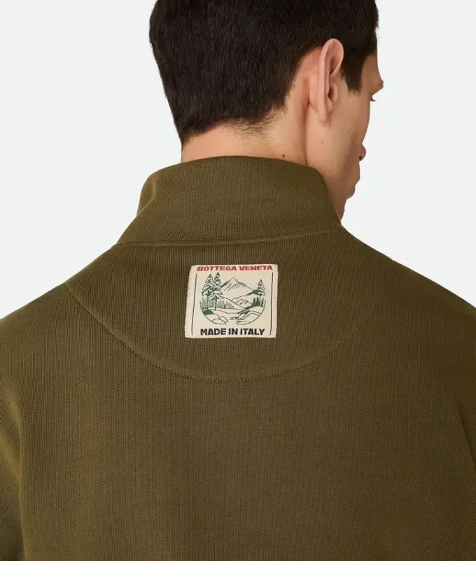Cotton Fleece Zip Sweatshirt