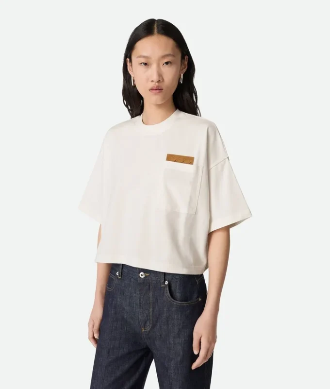 Cotton Jersey Cropped T-Shirt