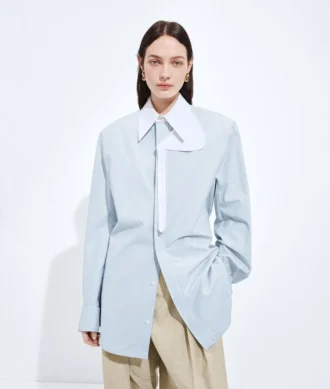 Cotton Oxford Belted Shirt