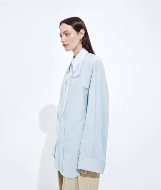 Cotton Oxford Belted Shirt