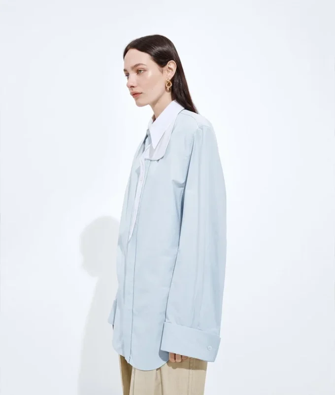 Cotton Oxford Belted Shirt