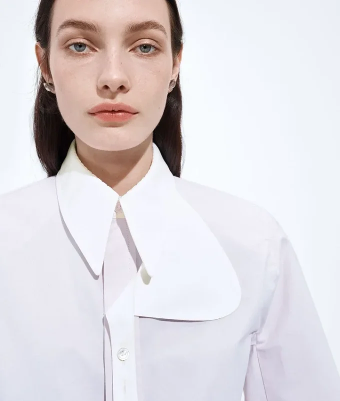 Cotton Oxford Belted Shirt
