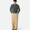 Cotton Twill Straight Trousers