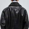 Crackled Leather Jacket
