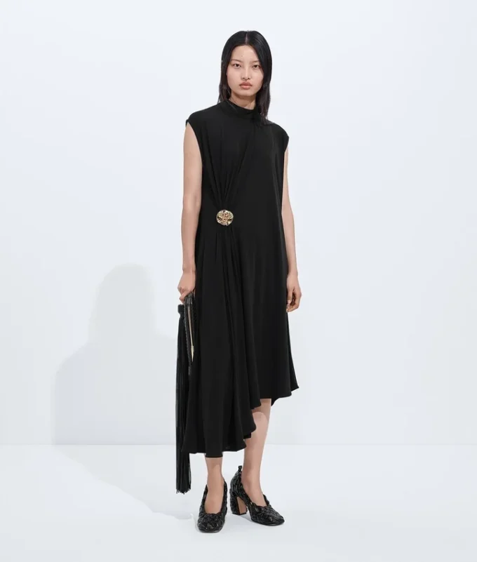Crepe Viscose Jersey Dress