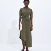 Crepe Viscose Jersey Dress